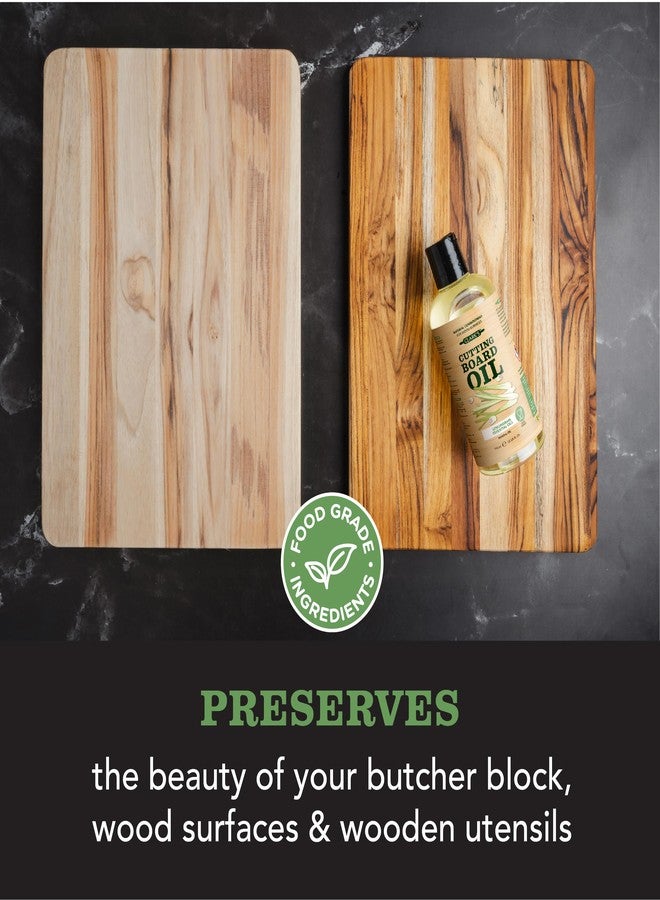 CLARK'S Food Grade Mineral Oil (12oz) and Carnauba Wax (6oz) Set - 100% Natural Butcher Block Oil and Cutting Board Wax - Food Safe Beeswax and Wood Cutting Board Oil with Lemongrass Extract - Image 2